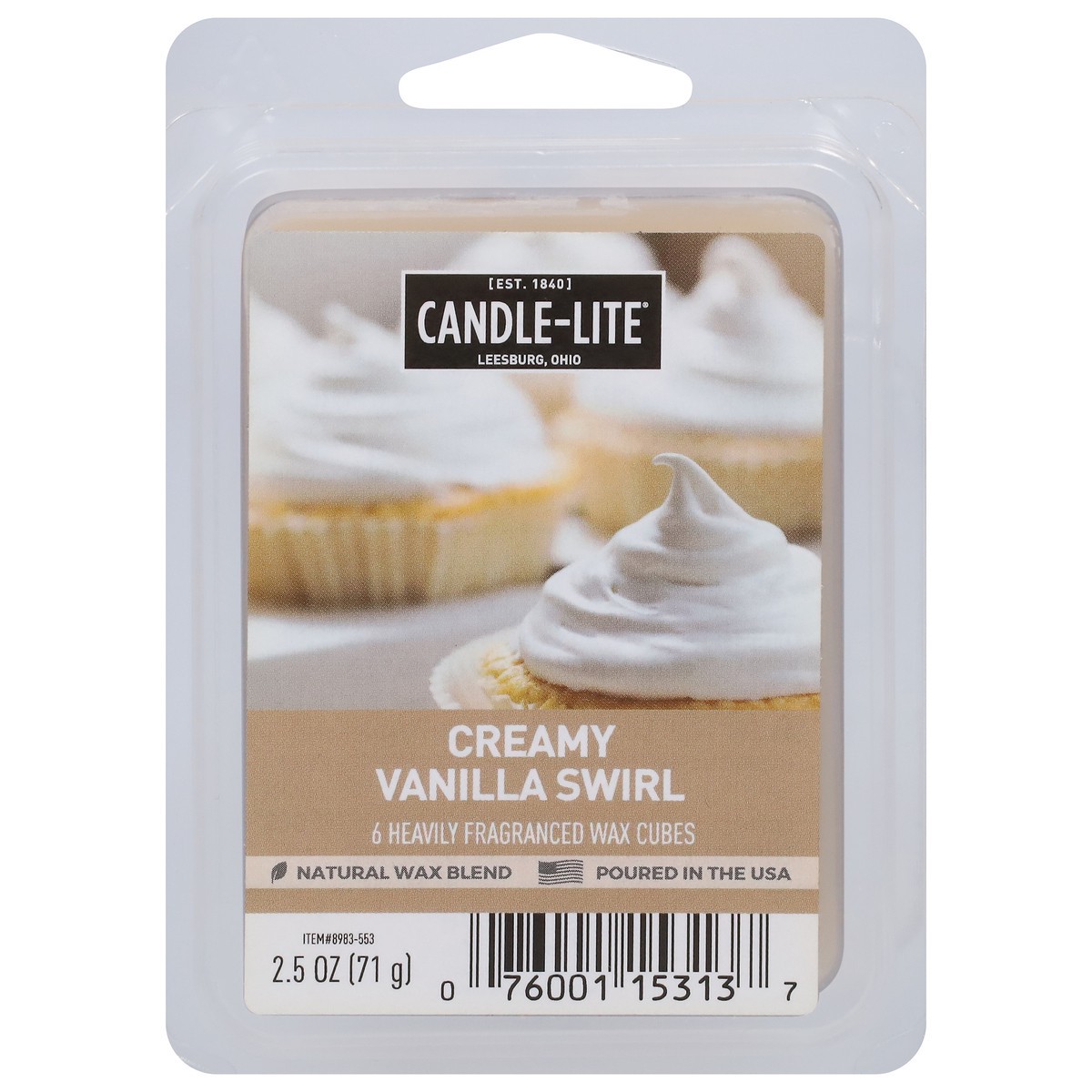 slide 3 of 12, Candle-Lite Creamy Vanilla Swirl Wax Cubes 6 ea, 6 ct