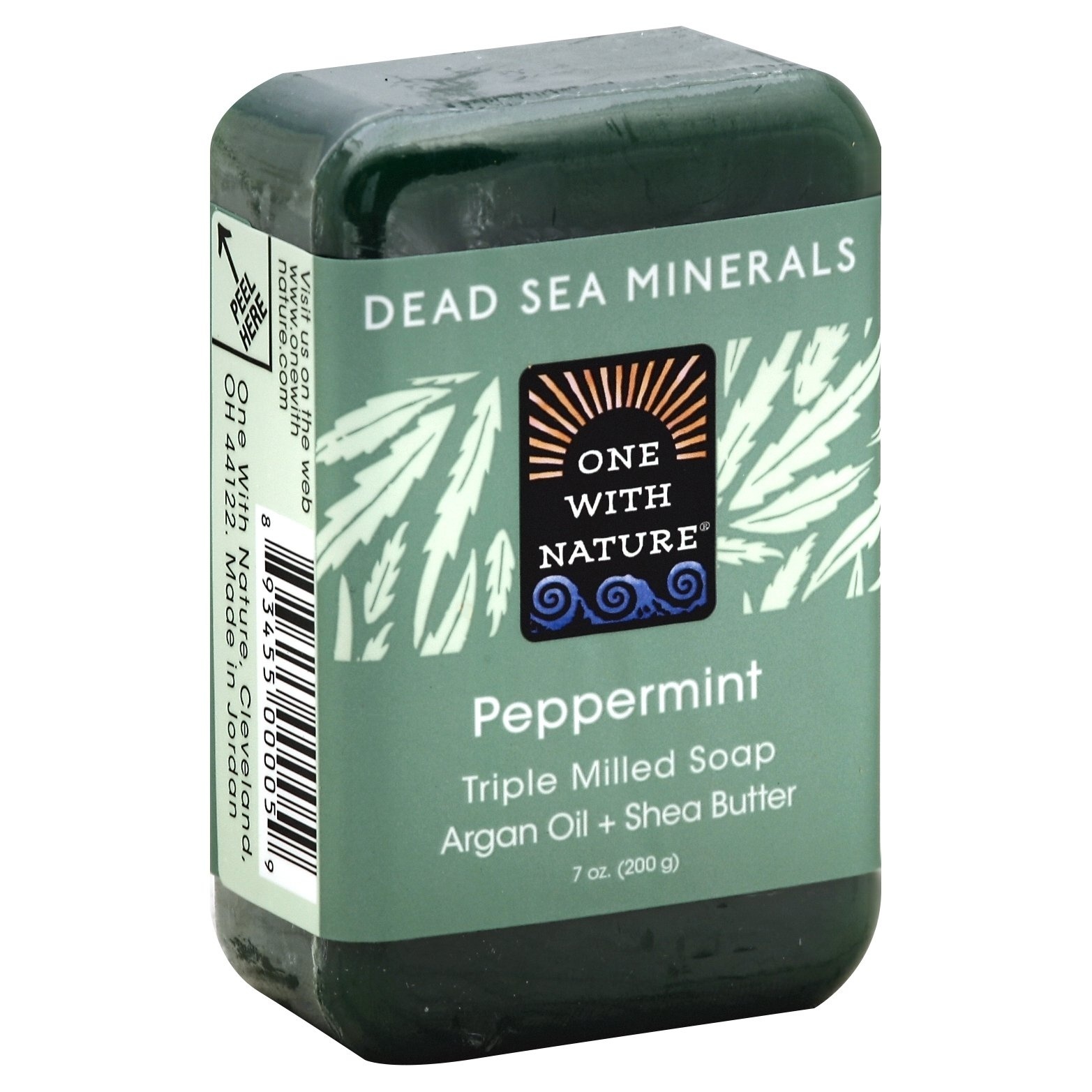 slide 1 of 1, One With Nature Dead Sea Minerals Vanilla Oatmeal Bar Soap, 7 oz