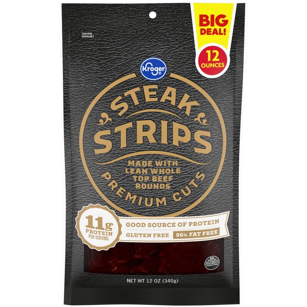 slide 2 of 3, Kroger Original Beef Steak Strips, 12 oz