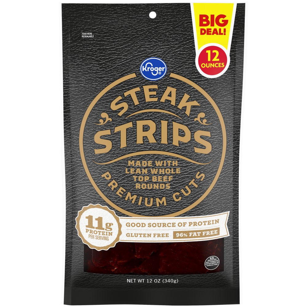 slide 1 of 3, Kroger Original Beef Steak Strips, 12 oz