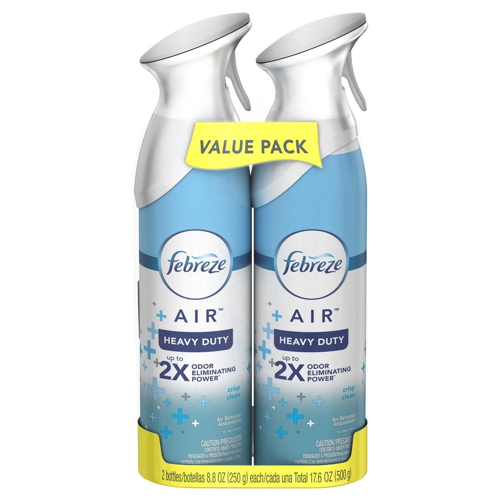 slide 2 of 4, Febreze Air Heavy Duty Crisp Clean Air Freshener, 2 ct; 8.8 oz