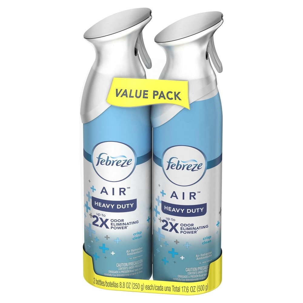 slide 3 of 4, Febreze Air Heavy Duty Crisp Clean Air Freshener, 2 ct; 8.8 oz