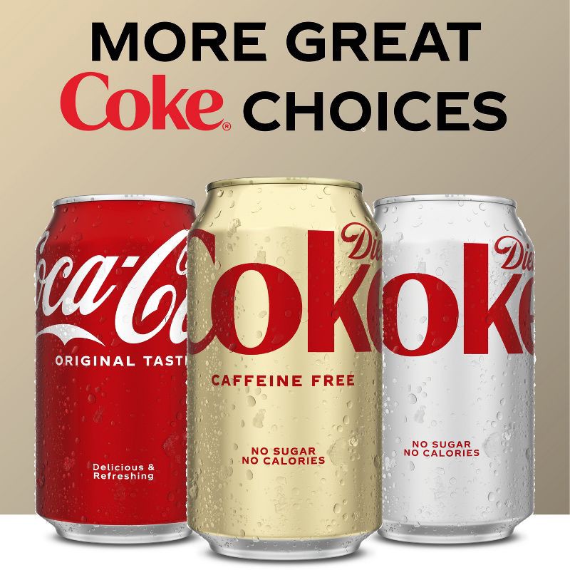 slide 5 of 8, Diet Coke Caffeine Free Soda - 12pk/12 fl oz Cans, 12 ct; 12 fl oz