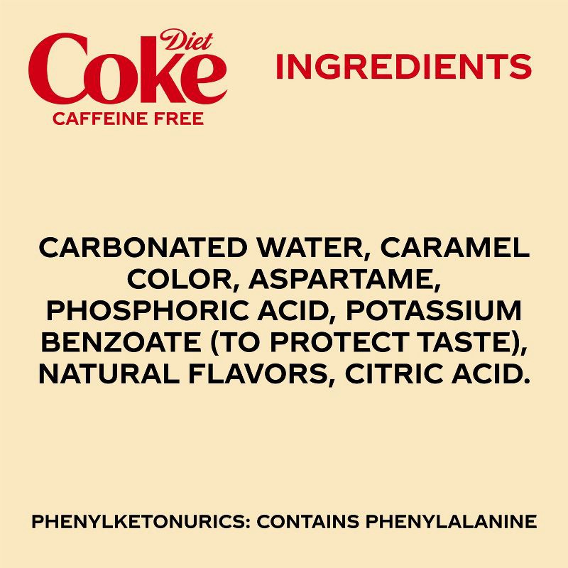 slide 6 of 8, Diet Coke Caffeine Free Soda - 12pk/12 fl oz Cans, 12 ct; 12 fl oz