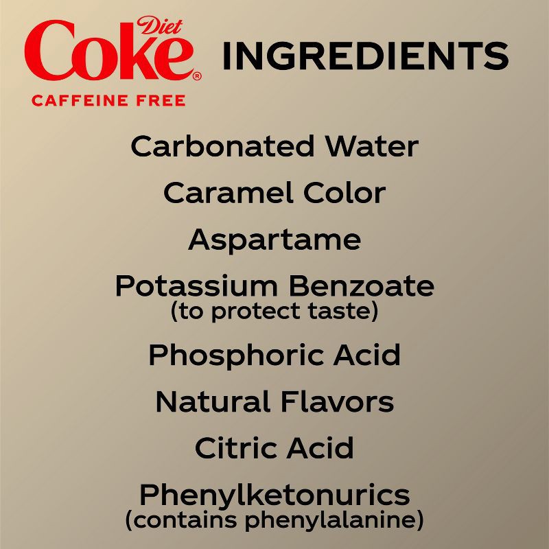 slide 6 of 8, Diet Coke Caffeine Free Soda - 12pk/12 fl oz Cans, 12 ct; 12 fl oz