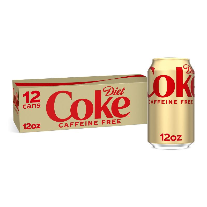 slide 1 of 8, Diet Coke Caffeine Free Soda - 12pk/12 fl oz Cans, 12 ct; 12 fl oz