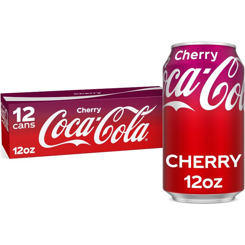 slide 1 of 8, Coca-Cola Cherry Soda - 12pk/12 fl oz Cans, 12 ct; 12 fl oz