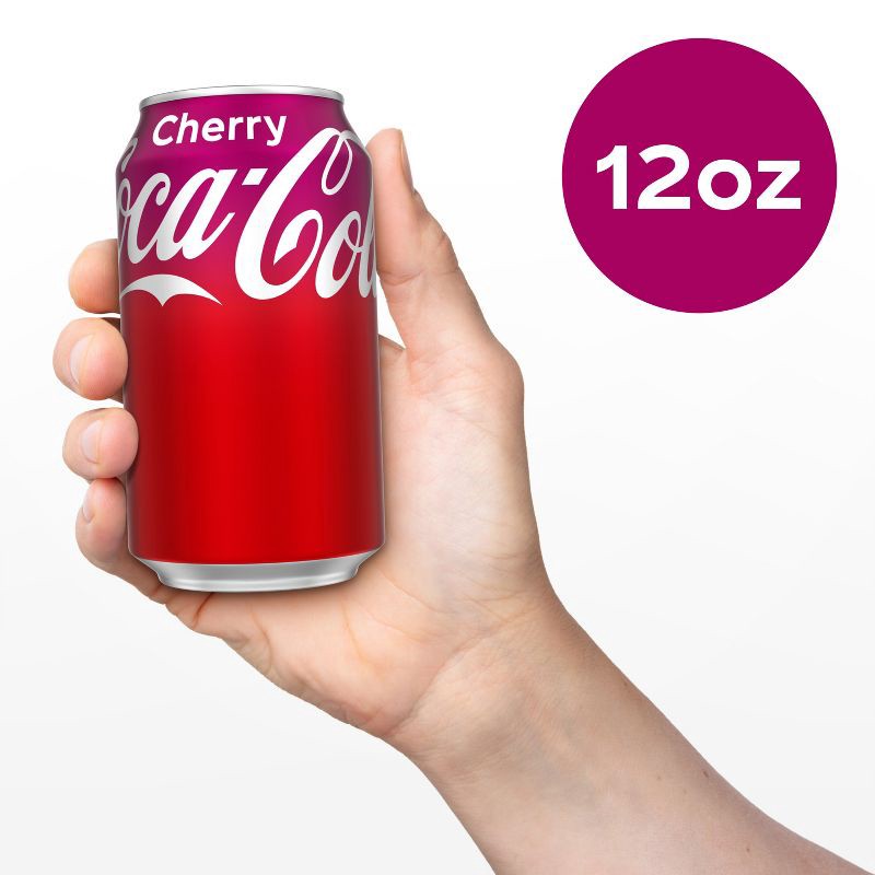 slide 4 of 8, Coca-Cola Cherry Soda - 12pk/12 fl oz Cans, 12 ct; 12 fl oz