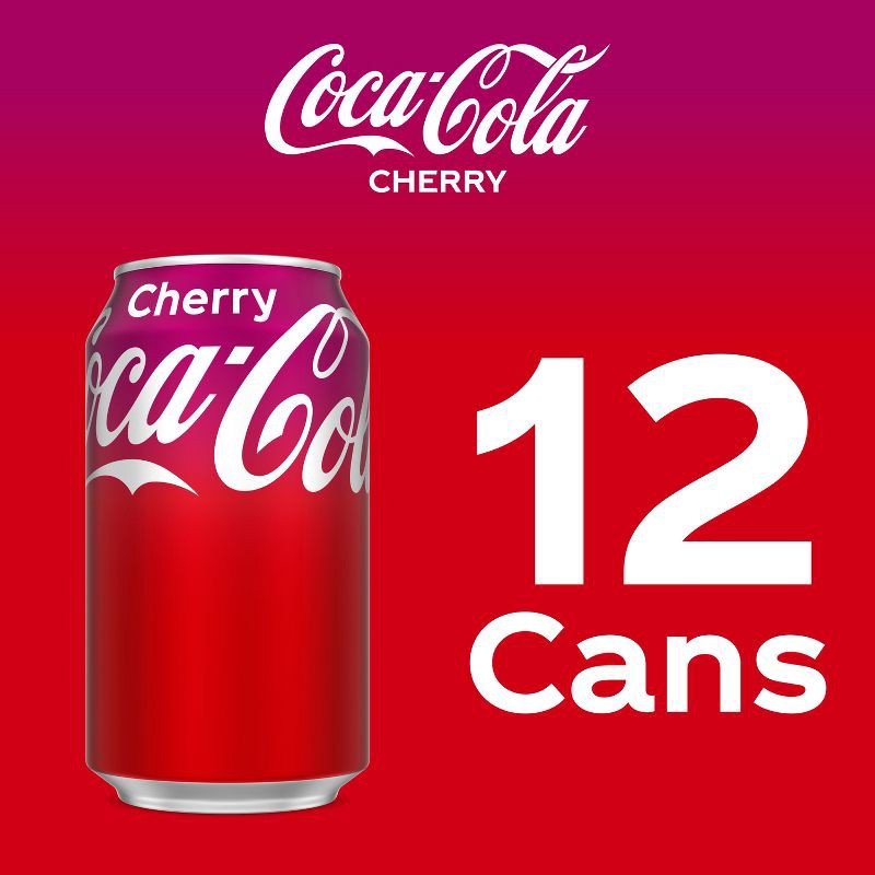slide 5 of 8, Coca-Cola Cherry Soda - 12pk/12 fl oz Cans, 12 ct; 12 fl oz