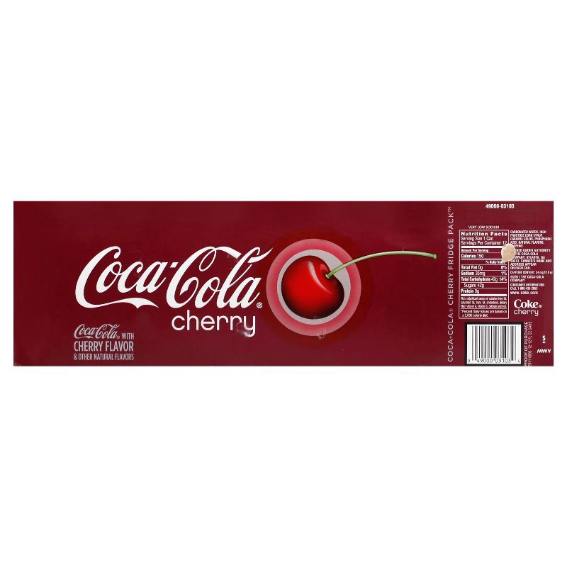 slide 8 of 9, Coca-Cola Cherry Soda - 12pk/12 fl oz Cans, 12 ct; 12 fl oz