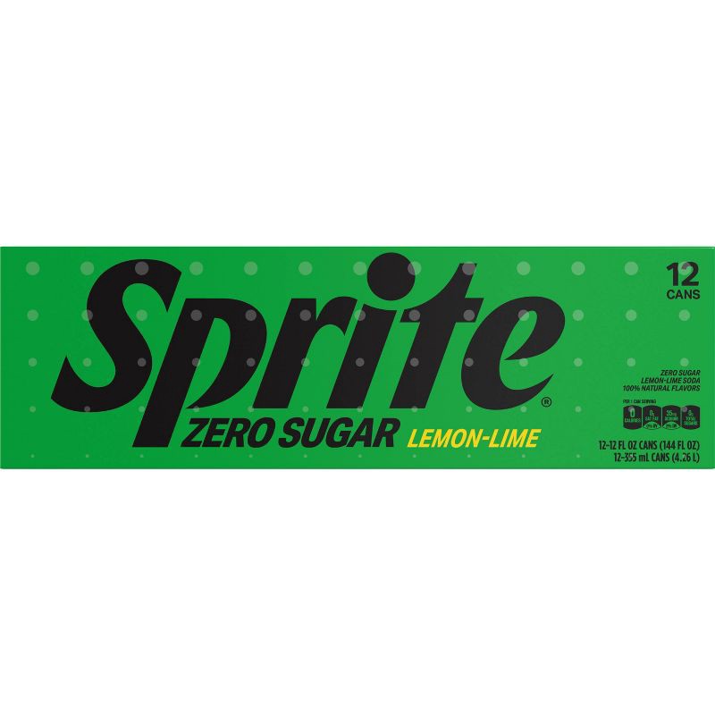 slide 6 of 7, Sprite Zero Soda - 12pk/12 fl oz Cans, 12 ct; 12 fl oz