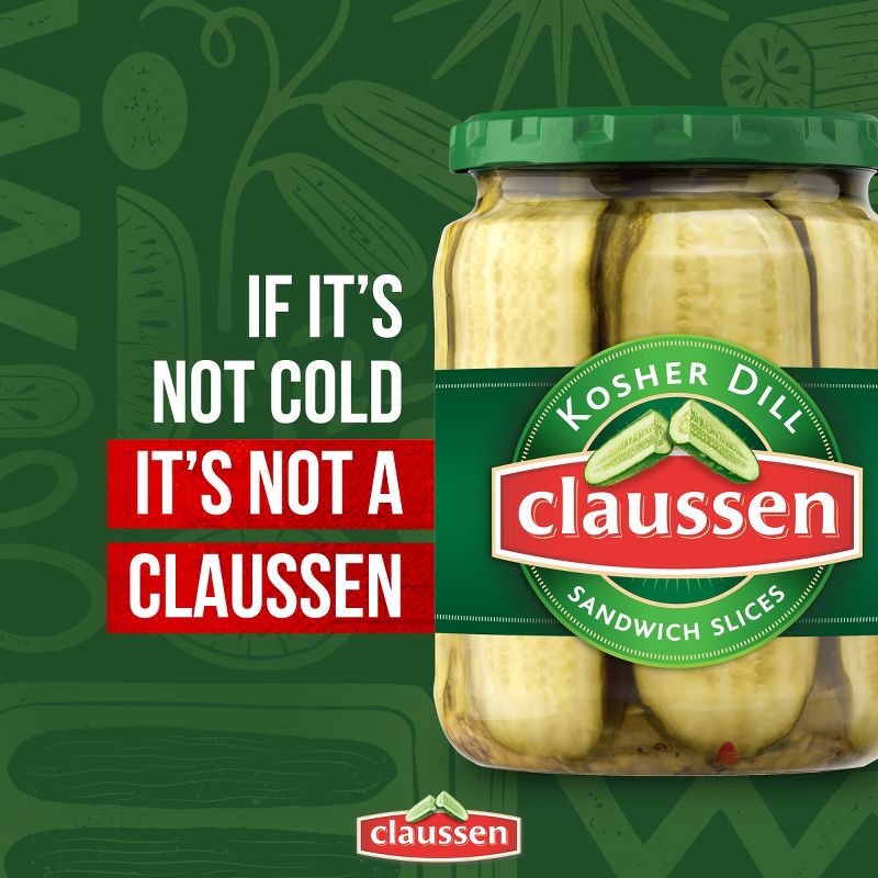 slide 4 of 10, Claussen Dill Sandwich Pickle Slices - 20 fl oz, 20 fl oz