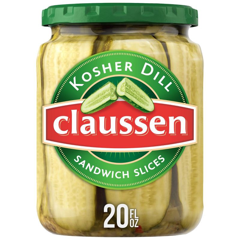 slide 1 of 11, Claussen Dill Sandwich Pickle Slices - 20 fl oz, 20 fl oz