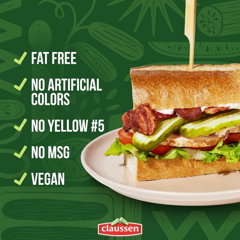 slide 8 of 11, Claussen Dill Sandwich Pickle Slices - 20 fl oz, 20 fl oz