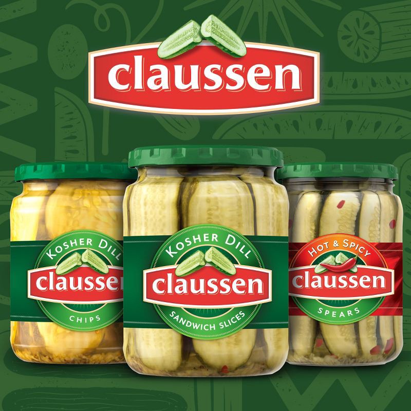 slide 8 of 10, Claussen Dill Sandwich Pickle Slices - 20 fl oz, 20 fl oz