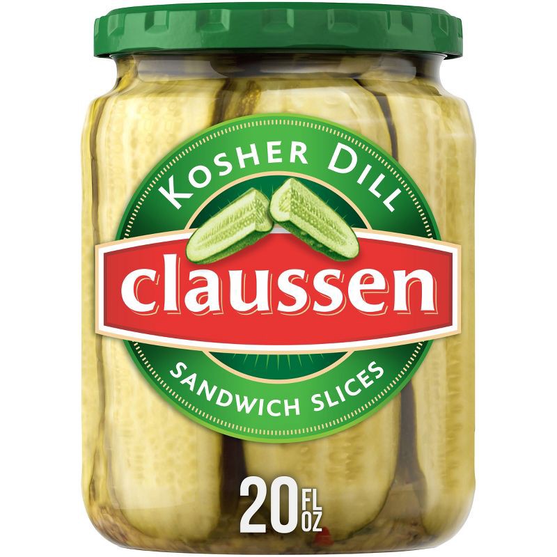 slide 1 of 10, Claussen Dill Sandwich Pickle Slices - 20 fl oz, 20 fl oz