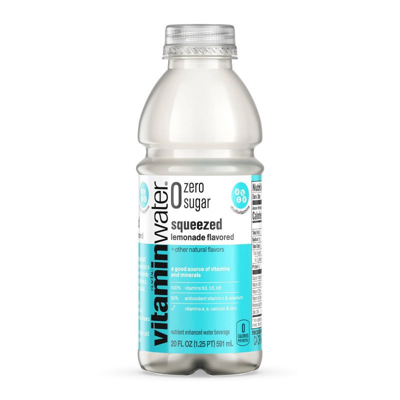 slide 3 of 9, Vitamin Water vitaminwater zero squeezed lemonade - 20 fl oz Bottle, 20 fl oz