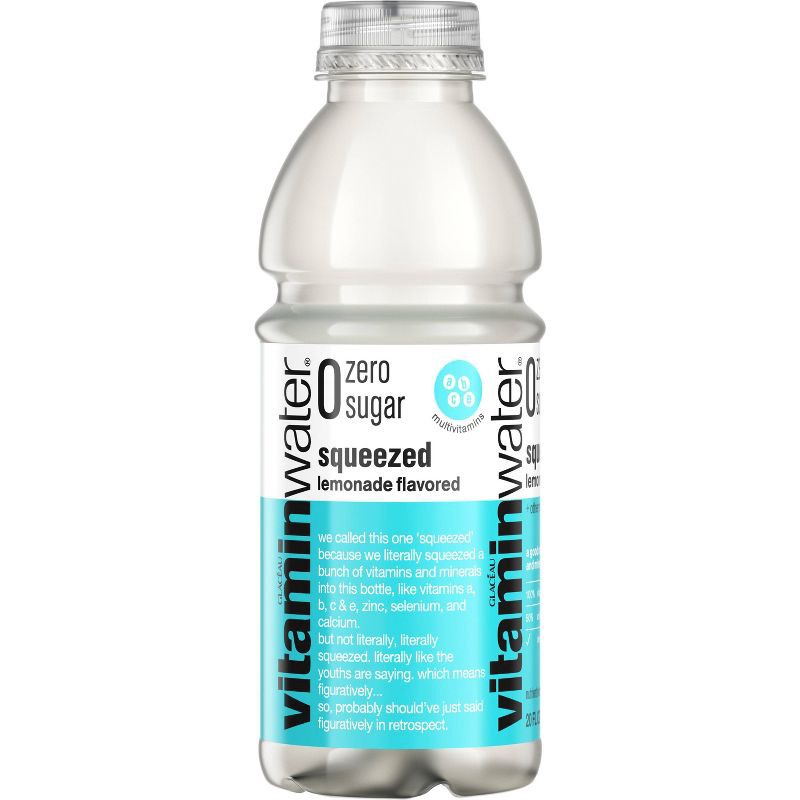 slide 4 of 9, Vitamin Water vitaminwater zero squeezed lemonade - 20 fl oz Bottle, 20 fl oz