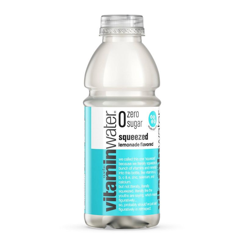 slide 5 of 9, Vitamin Water vitaminwater zero squeezed lemonade - 20 fl oz Bottle, 20 fl oz