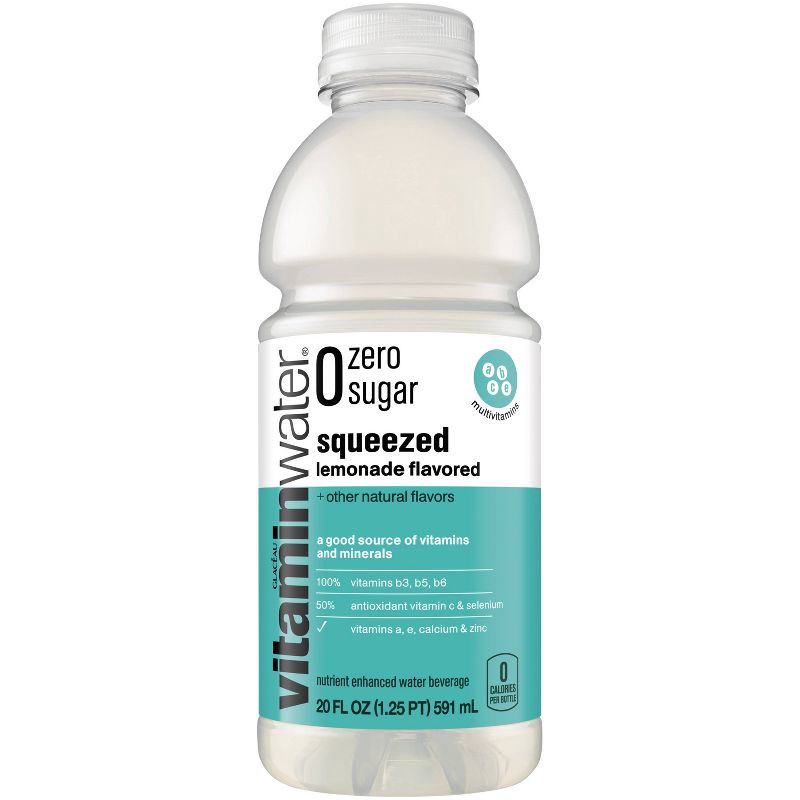 slide 6 of 9, Vitamin Water vitaminwater zero squeezed lemonade - 20 fl oz Bottle, 20 fl oz