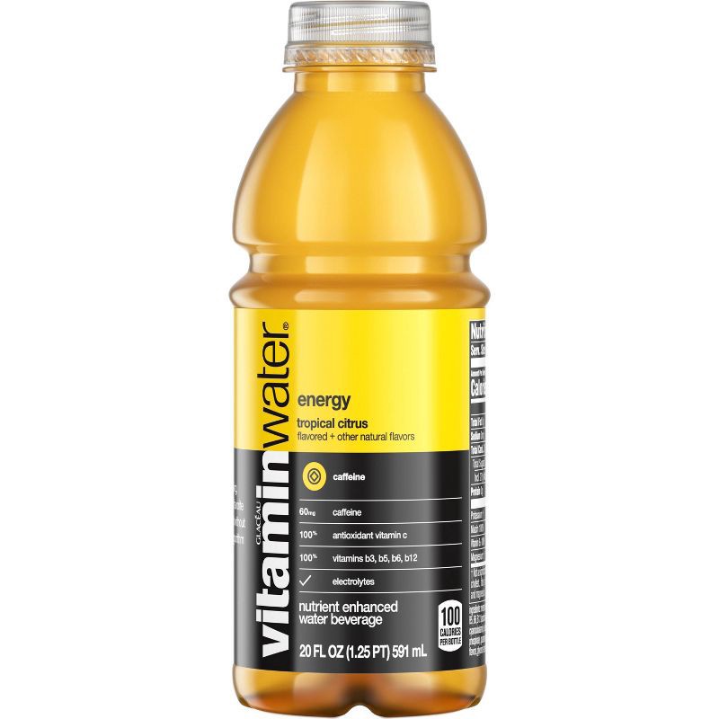 slide 2 of 8, Vitamin Water vitaminwater energy tropical citrus - 20 fl oz Bottle, 20 fl oz