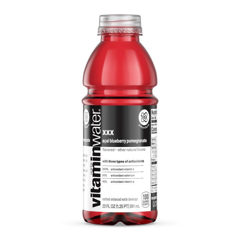 slide 2 of 7, Vitamin Water vitaminwater xxx açai- blueberry-pomegranate - 20 fl oz Bottle, 20 fl oz