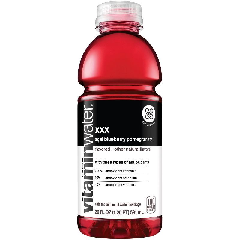 slide 6 of 7, Vitamin Water vitaminwater xxx açai- blueberry-pomegranate - 20 fl oz Bottle, 20 fl oz