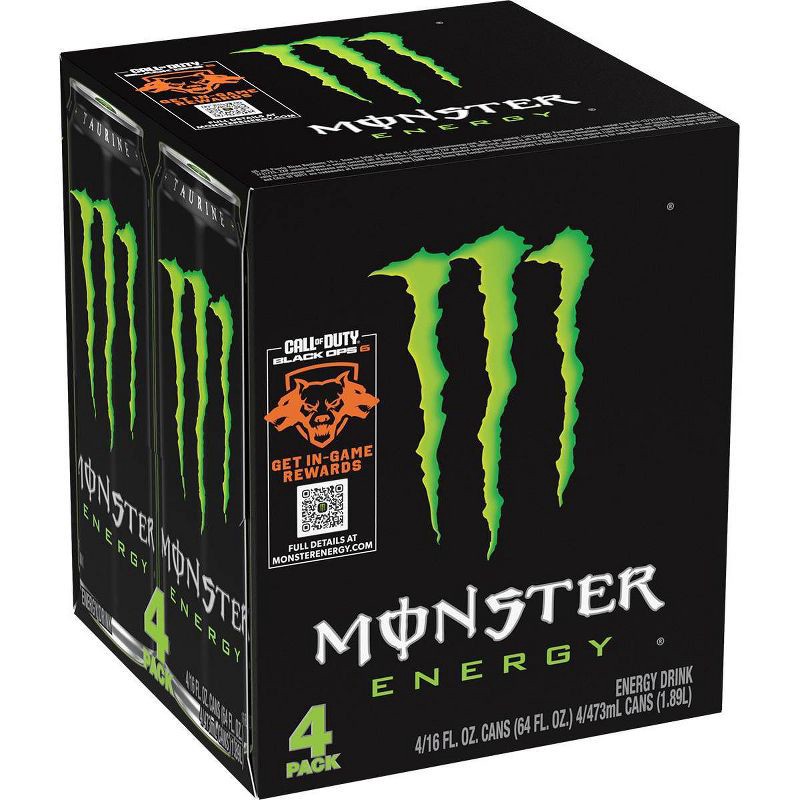 slide 2 of 6, Monster Energy, Original - 4pk/16 fl oz Cans, 4 ct; 16 fl oz