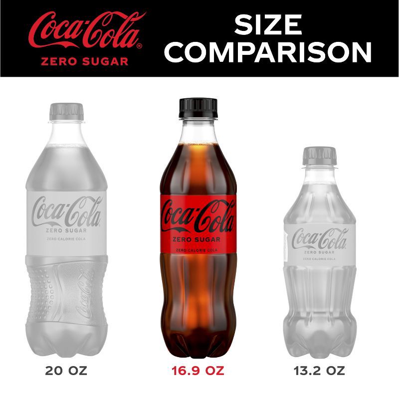 slide 4 of 10, Coca-Cola Zero Sugar Soda - 6pk/16.9 fl oz Bottles, 6 ct; 16.9 fl oz