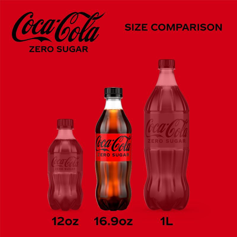 slide 4 of 7, Coca-Cola Zero Sugar Soda - 6pk/16.9 fl oz Bottles, 6 ct; 16.9 fl oz