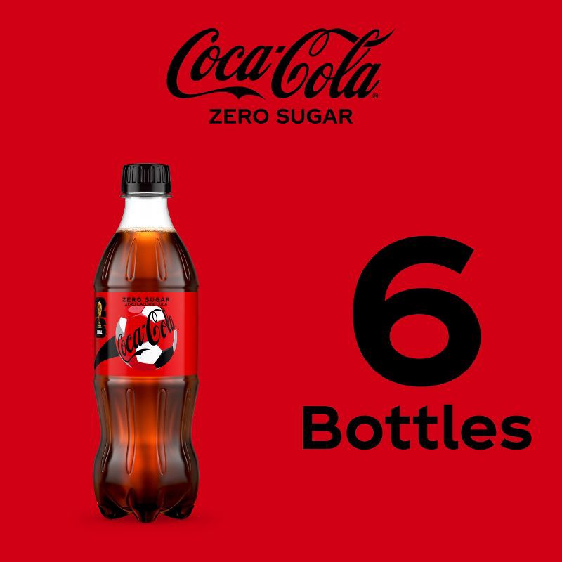 slide 4 of 6, Coca-Cola Zero Sugar Soda - 6pk/16.9 fl oz Bottles, 6 ct; 16.9 fl oz