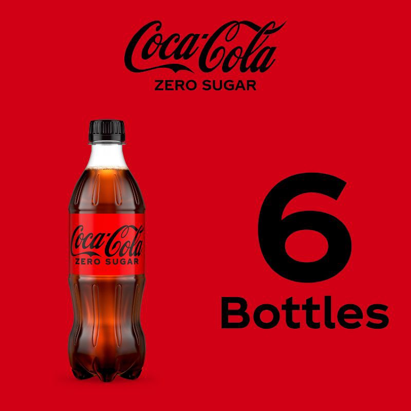 slide 8 of 10, Coca-Cola Zero Sugar Soda - 6pk/16.9 fl oz Bottles, 6 ct; 16.9 fl oz