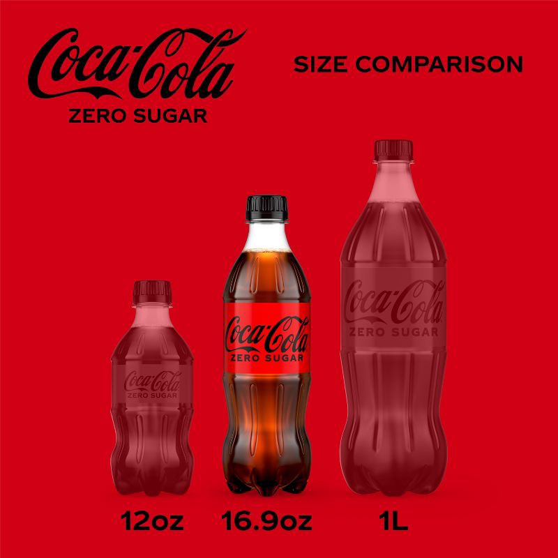 slide 4 of 7, Coca-Cola Zero Sugar Soda - 6pk/16.9 fl oz Bottles, 6 ct; 16.9 fl oz