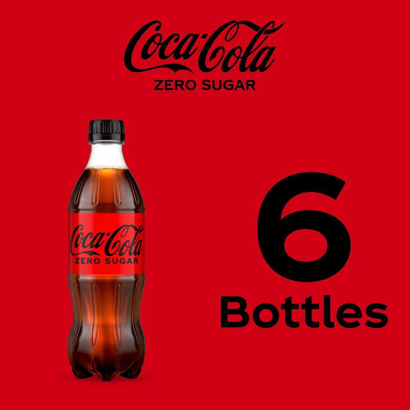 slide 5 of 7, Coca-Cola Zero Sugar Soda - 6pk/16.9 fl oz Bottles, 6 ct; 16.9 fl oz