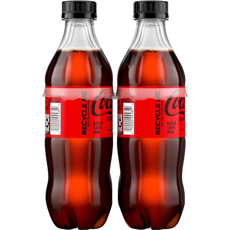 slide 8 of 10, Coca-Cola Zero Sugar Soda - 6pk/16.9 fl oz Bottles, 6 ct; 16.9 fl oz