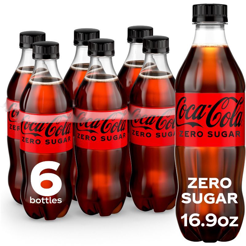 slide 1 of 7, Coca-Cola Zero Sugar Soda - 6pk/16.9 fl oz Bottles, 6 ct; 16.9 fl oz