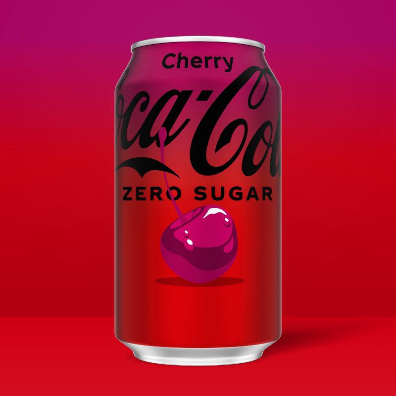slide 2 of 8, Coca-Cola Zero Coca-Cola Cherry Zero Soda - 12pk/12 fl oz Cans, 12 ct; 12 fl oz