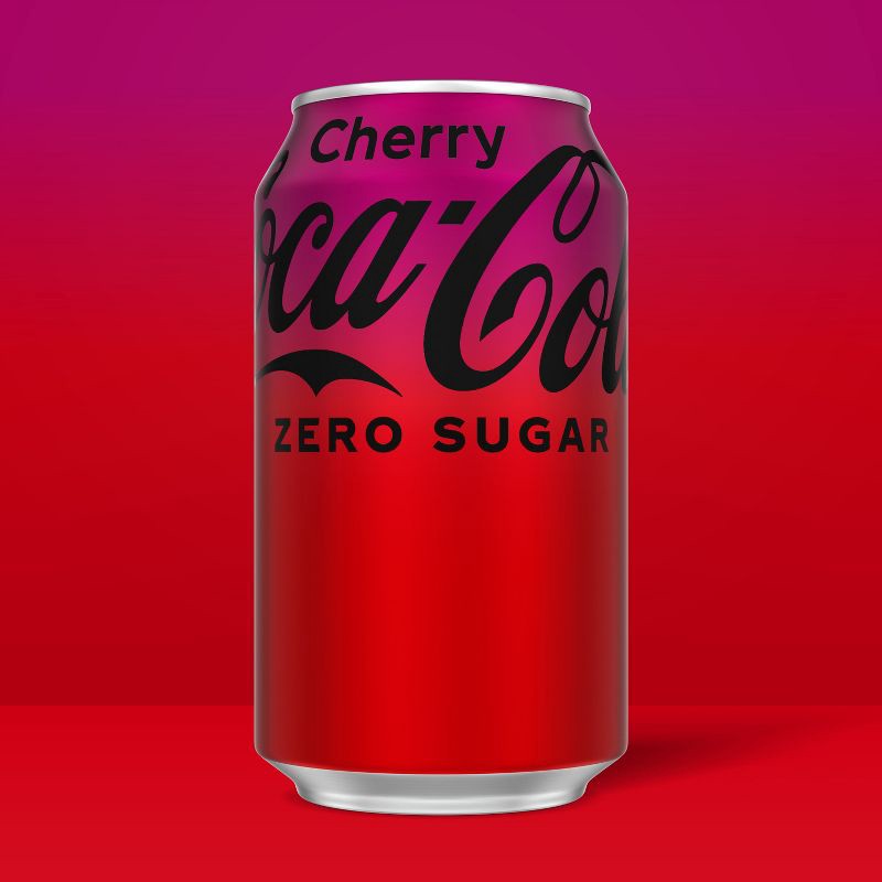 slide 6 of 8, Coca-Cola Zero Coca-Cola Cherry Zero Soda - 12pk/12 fl oz Cans, 12 ct; 12 fl oz