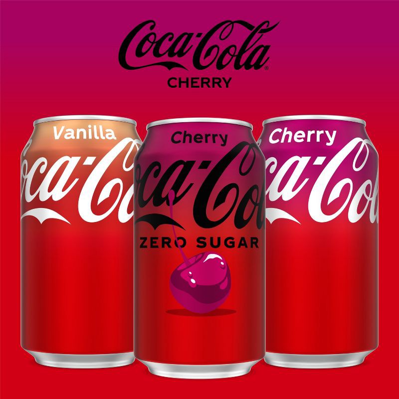 slide 7 of 8, Coca-Cola Zero Coca-Cola Cherry Zero Soda - 12pk/12 fl oz Cans, 12 ct; 12 fl oz