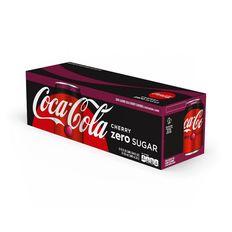 slide 8 of 13, Coca-Cola Zero Coca-Cola Cherry Zero Soda - 12pk/12 fl oz Cans, 12 ct; 12 fl oz