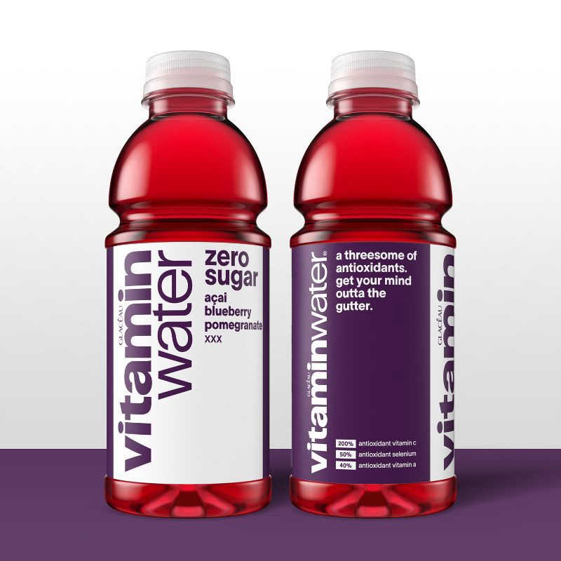 slide 3 of 6, Vitamin Water vitaminwater zero xxx açai- blueberry-pomegranate - 20 fl oz Bottle, 20 fl oz