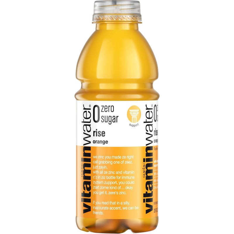 slide 3 of 7, Vitamin Water vitaminwater zero rise orange - 20 fl oz Bottle, 20 fl oz