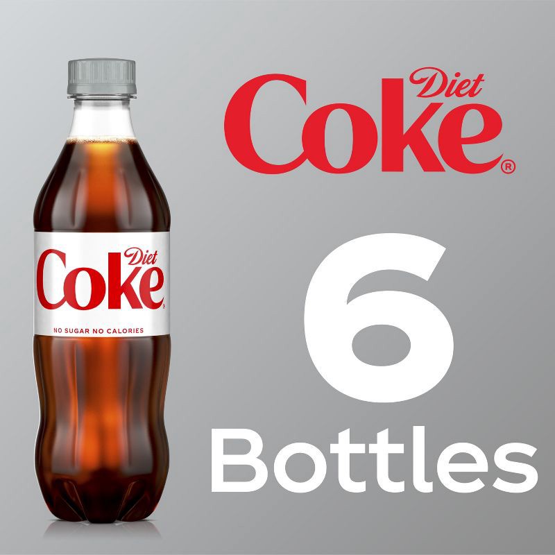 slide 4 of 11, Diet Coke Soda - 6pk/16.9 fl oz Bottles, 6 ct; 16.9 fl oz