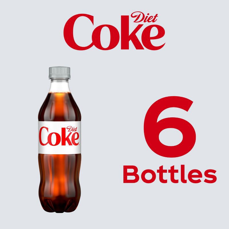slide 5 of 8, Diet Coke Soda - 6pk/16.9 fl oz Bottles, 6 ct; 16.9 fl oz