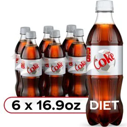 Diet Coke Soda - 6pk/16.9 fl oz Bottles