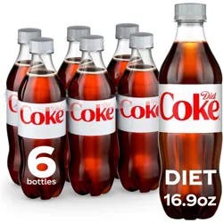 Diet Coke Soda - 6pk/16.9 fl oz Bottles
