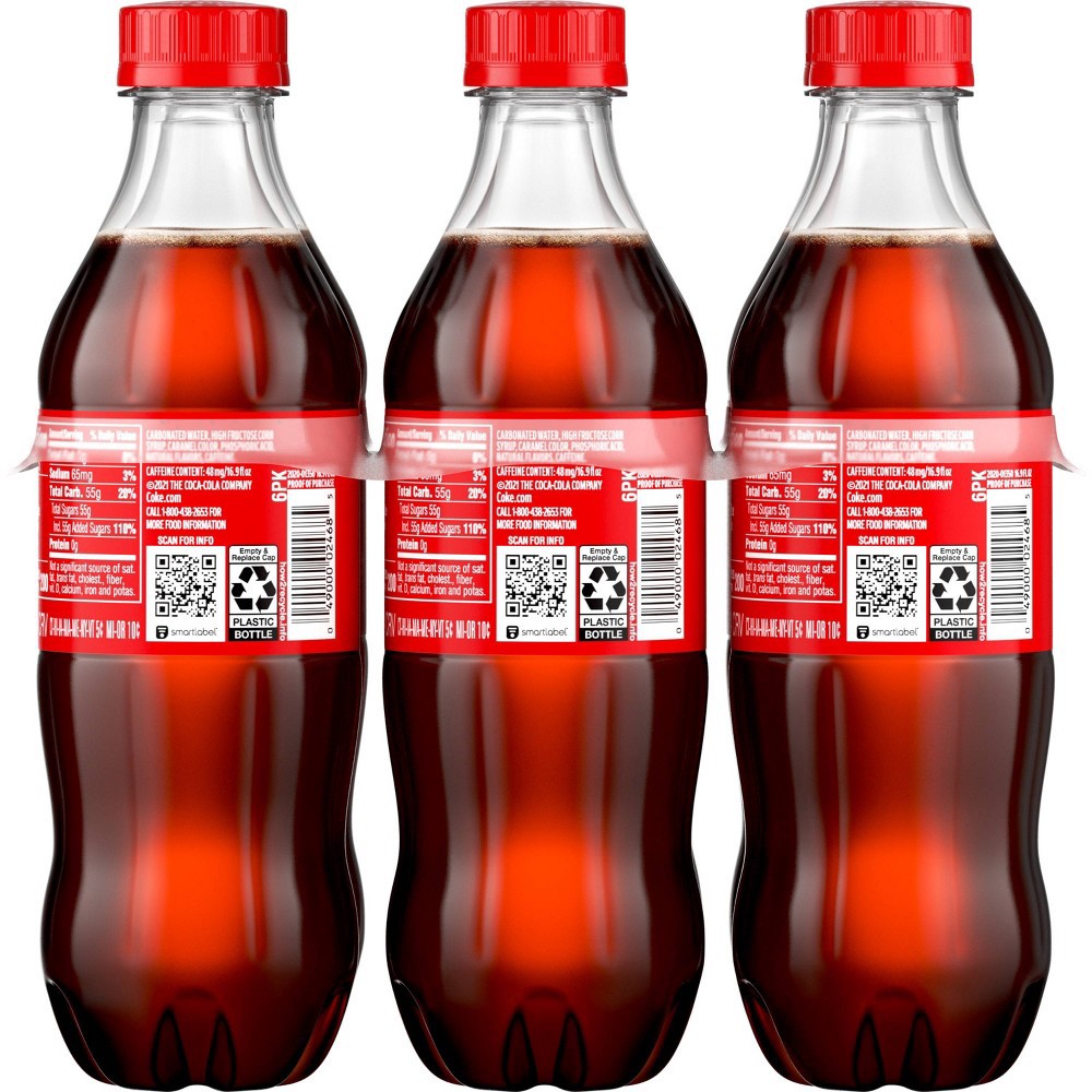 slide 7 of 10, Coca-Cola - 6pk/16.9 fl oz Bottles, 6 ct; 16.9 fl oz