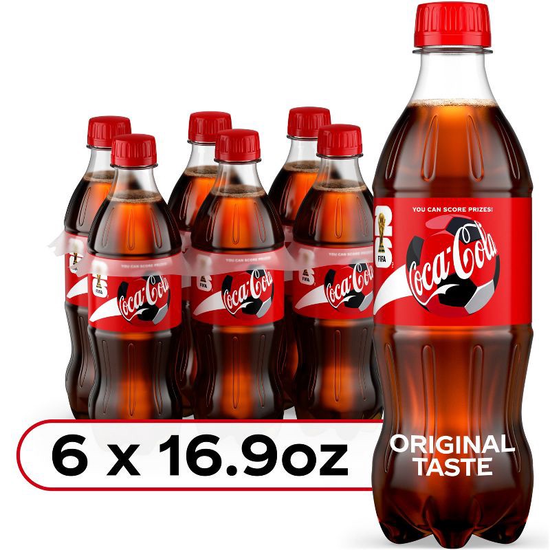 slide 1 of 6, Coca-Cola Soda - 6pk/16.9 fl oz Bottles, 6 ct; 16.9 fl oz