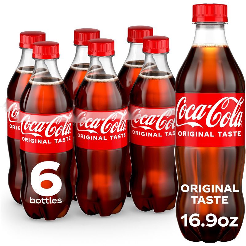 slide 1 of 8, Coca-Cola Soda - 6pk/16.9 fl oz Bottles, 6 ct; 16.9 fl oz
