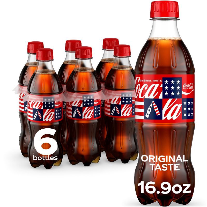 slide 1 of 9, Coca-Cola Soda - 6pk/16.9 fl oz Bottles, 6 ct; 16.9 fl oz